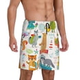 thumbnail image 2 of Naloa Travel Animals Men's Short Pajama Pants, Pj Shorts, Lounge Comfort Shorts-Medium, 2 of 6