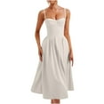 thumbnail image 2 of OSFVNOXV Women's Vintage Corset Dress Spaghetti Strap A-Line Midi Dress Elegant Cocktail Party Evening Dresses, 2 of 9