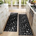 thumbnail image 4 of Kitchen Rugs Sets Of 2,Black Gothic Skull Spider Pattern Anti Fatigue Kitchen Mat Rugs Non Slip Washable,Decorative Kitchen Floor Mats for Kitchen,Sink,Laundry,17"X47", 4 of 5
