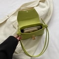 thumbnail image 2 of Bolsa De Hombro Bolso bandolera con hebilla de bloqueo de metal con personalidad elegante para mujer (verde) Ehuebsd Para Estrenar, 2 of 6