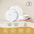 thumbnail image 2 of Dinnerware Sets for 4, 12- Lightweight Porcelain plates and bowls sets, Scratch Resistant Dish Set, Kitchen Dinner Set, for , Party, , Microwave & Dishwasher Safe, 2 of 6