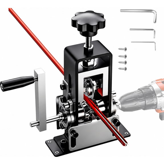 Manual Wire Stripping Machine 0.06–1 in, Drill Powered Wire Stripper Tool with 2 Replacement Blades, Scrap Copper Wire Stripper for Recycling