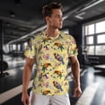 thumbnail image 3 of Wukai Beautiful Bright Birds And Flowers Print Men's Short-Sleeved Mesh T-Shirt,Quick-Dry Short Sleeve Workout T-Shirt-5X-Large, 3 of 8