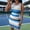*Sky Blue, variant on ClodeEU Women's Stretch Sleeveless Crewneck Striped Dress ,Casual Slim Midi Dress Sky Blue,Womens Plus XL