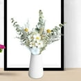 thumbnail image 3 of Ramo de flores secas naturales, tallos de eucalipto, bricolaje casero violetas blancas, 3 of 9