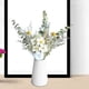 thumbnail image 3 of Ramo de flores secas de eucalipto para jarrón, estilo boho, decoración para fiestas en casa. violetas blancas, 3 of 9