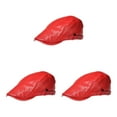 thumbnail image 3 of Guardoinrt Peaked Cap Chic And Stylish Warm And Soft Available In Various Colors Flat Cap red 3Set, 3 of 6