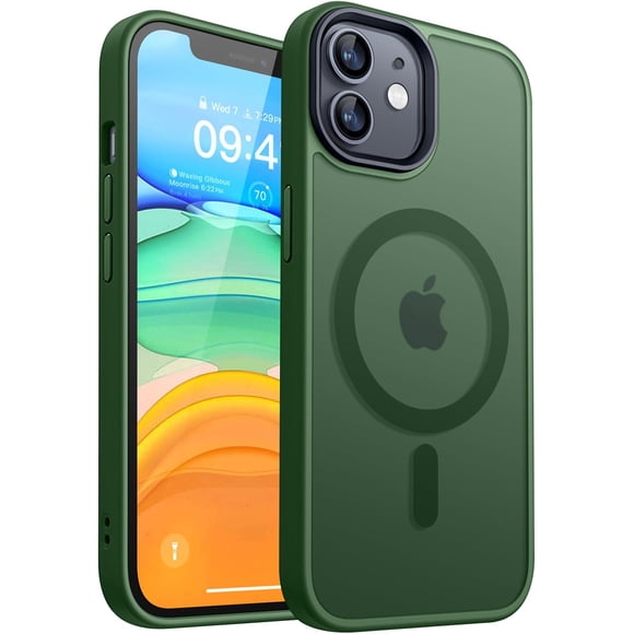 Entronix Phone Case Compatible with Magsafe for Apple iPhone 11 Magnetic Case, Heavy Duty Slim Dual Layer Shockproof Magnetic Case for Apple iPhone 11, Green