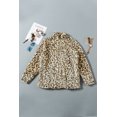 thumbnail image 1 of ABPHQTO Sudadera de forro polar con cremallera de cuarto de leopardo de mamá a juego con la familia marrón para mujer, 1 of 5