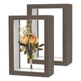 thumbnail image 1 of 2-Pack Dried Flower Frame, 4 x 6 Inch Double Acrylic Wooden Dried Flower Photo Floating Frame [Coffee], 1 of 7
