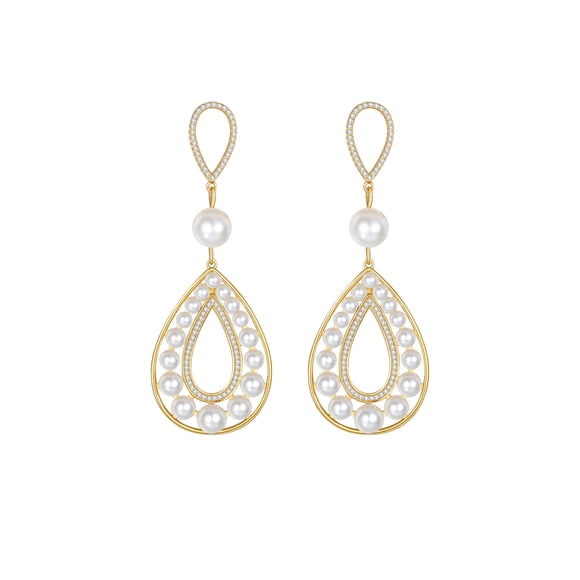 Hollow Teardrop Dangle Earrings