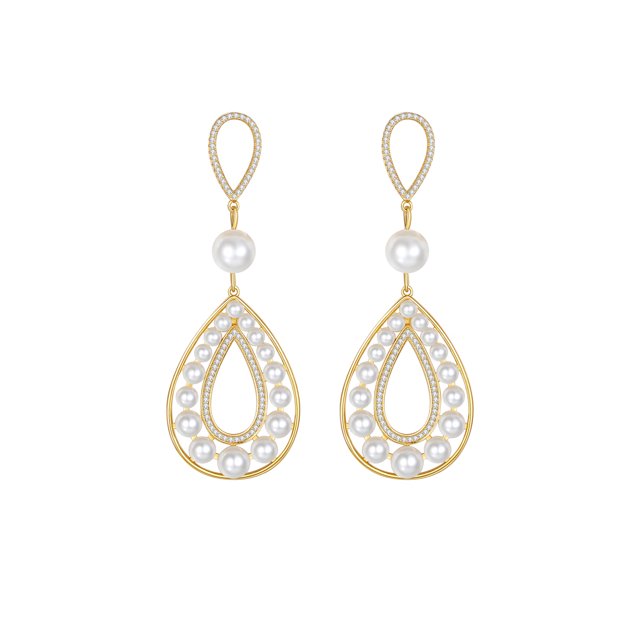 Boucles d'Oreilles Pendantes en Forme de Goutte