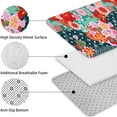 thumbnail image 5 of Pioneer Flower Floral Print Pattern Bathroom Rugs Sets 3 Piece,Toilet Cover Set,Absorbent Non Slip Bathroom Mats Sets with U-Shaped Contour Rug Toilet Rug Set, 5 of 5