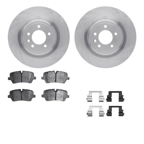 Dynamic Friction Company Rear Brake Rotors with 5000 Advanced Brake Pads includes Hardware 6512-11157