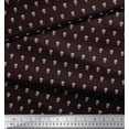 thumbnail image 2 of Soimoi Brown Moss Georgette Fabric Skull Skull Print Fabric by Yard 44 Inch Wide, 2 of 3
