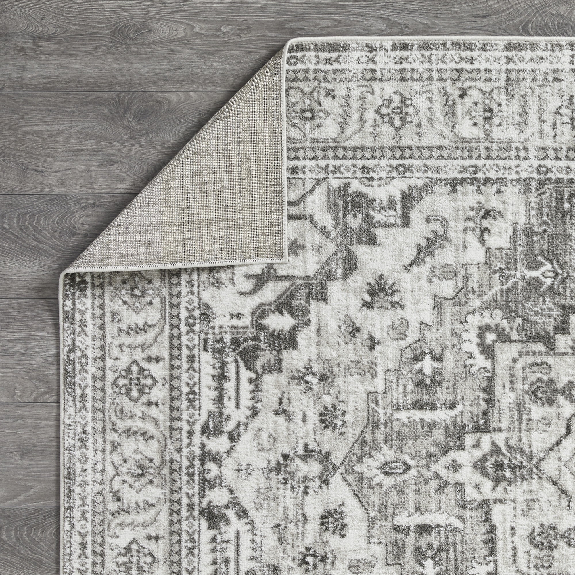 Loomaknoti Rhane Alemern 4' x 6' Gray Oriental Indoor Area Rug
