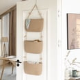thumbnail image 2 of StorageWorks Over-The-Door Hanging Basket, Decorative Wall Hanging Baskets, 3 Tier Hanging Baskets, Cotton, 14.7"x 3.3"x 43.6", 2 of 9