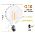 thumbnail image 3 of 20 Pcs Ampoules LED de Remplacement G40 Base à Vis E12 Incassable pour Guirlandes Solaires Chaudes, 3 of 6