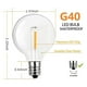 thumbnail image 3 of 20 Piezas Bombillas LED de Repuesto G40 Bombillas de Globo LED Inastillables con Base de Tornillo E12 para Luces de Cadena Solares CáLidas, 3 of 6