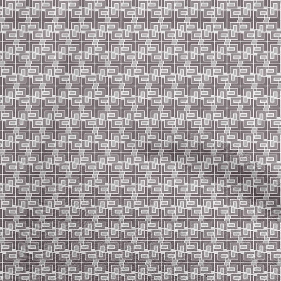 oneOone Viscose Jersey Gray Fabric Geometric Sewing Material Print Fabric By The Yard 60 Inch Wide