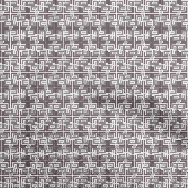 oneOone Viscose Chiffon Gray Fabric Geometric Craft Projects Decor Fabric Printed By The Yard 42 Inch Wide