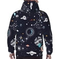 thumbnail image 3 of Bingfone Galaxy2 Men's Drawstring Hoodie Long Sleeve Pocket Sweatshirts-3X-Large, 3 of 6