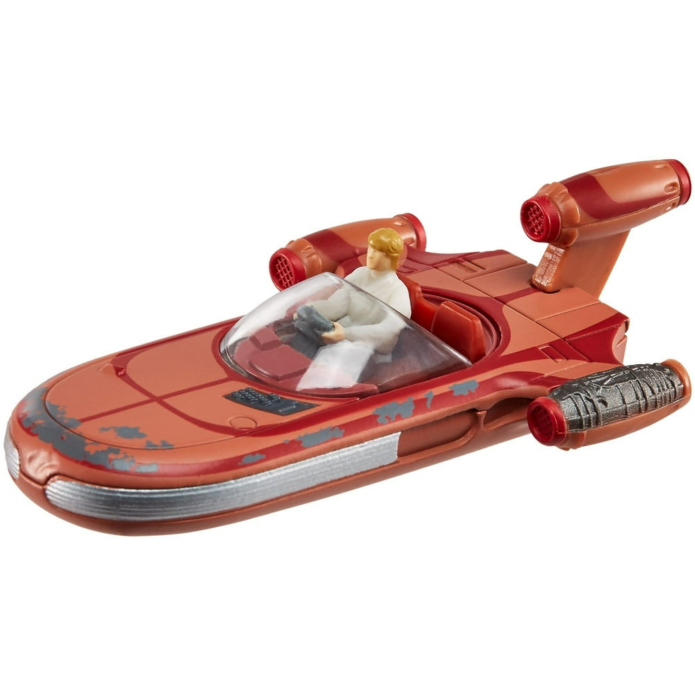 Hot Wheels Star Wars Starships Landspeeder with Luke Skywalker
