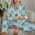 thumbnail image 6 of Uemuo Modern Ice Cream Pattern Womens Pajama Sets,PJ Set for Women,Pajamas for Women Logo,Long Sleeve Pajama Set for Women,Soft Long Sleeve Top With Pants-X-Large, 6 of 9