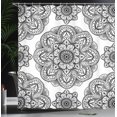 thumbnail image 4 of Ambesonne Black Shower Curtain, Ornate Mandala Patterns, 69"Wx84"L, Black, 4 of 5