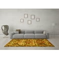 thumbnail image 3 of Ahgly Company Machine Washable Indoor Square Persian Yellow Traditional Area Rugs, 3' Square, 3 of 4