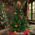 thumbnail image 3 of hulanddfd Christmas Tree Skirt, Tree Skirt with Xmas Patterns Desktop Christmas Tree Decoration for Xmas Tree Decor, 3 of 5