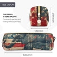 thumbnail image 3 of Easygdp Vintage American Flag Elephant para Estuche de Lápices de Cuero, Estuche de Papelería de Cuero, Estuche de Gran Capacidad con Cremallera, 3 of 7