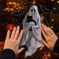 thumbnail image 7 of 3PCS Halloween Window Clings Giant Ghost Decorations Ghost Decal For Mirror Halloween Window Stickers Halloween Ghost Decor For Glass Window Smooth Surfaces,E, 7 of 7