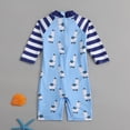 thumbnail image 4 of ATAIKU 0-4T Baby Boys Alpaca One Piece Swimsuit Rash Guard Suits Toddler Long Sleeve Swimwear Kids UPF 50+ Zipper Bathing Suit, 4 of 7