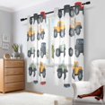 thumbnail image 2 of Yayeee Window Curtains Set of 2 for Living Room Light Filtering 63"x42", Off Road Vehicle Tires Pattern, 2 of 7