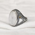 thumbnail image 5 of Rainbow Moonstone Mens Ring, Natural Blue Fire Rainbow Moonstone, Silver Jewelry, 925 Silver Ring, Birthday Gift, Heavy Mens Ring, Arabic Design, Ottoman Style Ring, Christmas, Turkey Mens Signet Ring, 5 of 7
