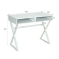 thumbnail image 2 of Gymax Modern Computer Desk Writing Desk Makeup Vanity Table Storage, 2 of 10
