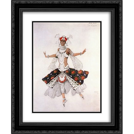 Leon Bakst 2x Matted 20x24 Black Ornate Framed Art Print 'Le dieu bleu the bride '