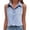 Blue1, variant on Kojanyu Women's Sleeveless Button Down Shirts Collared V Neck Casual Blouse Summer Striped Tank Tops Loose Fit Work Casual Tops