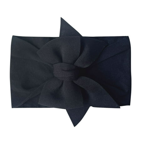 

nsendm Spearmint Love Toddler Infant Baby Boys Girls Stretch Solid Bowknot Hairband Headwear Headband Isle Bows Hairband