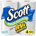 thumbnail image 1 of Papel higiénico Scott Rapid Dissolve, 4 rollos (paquete de 2), 1 of 1