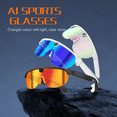 thumbnail image 2 of Wiher AI Smart Camera Glasses, Outdoor Sports Glasses with 4K 8MP 1200P HD Anti-Shake Camera Sunglasses for Men and Women, for Outdoor Sports Cycling Hiking Skiing(Color), 2 of 9