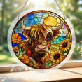 thumbnail image 5 of 83 Pieces Sun Catcher Stained Glass Acrylic Puzzle Decoration - Highland Cow Design Acrylic Puzzles Suncatcher Window Hanging for for Women Men, DIY Suncatcher Kits for Adults, 5 of 8