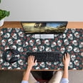 thumbnail image 4 of Long Mouse Pads for Desk,Green Skull Rose Pattern Desk Mats on Top Of Desks, Desk Mouse Pad Extra Large with 3mm Non-Slip Base and Stitched Edge for Gaming,Office,Work,Home 47.3"x23.6", 4 of 6