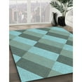 thumbnail image 3 of Ahgly Company Machine Washable Indoor Square Transitional Dull-Sea Green Area Rugs, 4' Square, 3 of 7