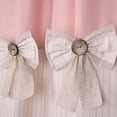 thumbnail image 3 of Farmhouse Pink Shower Curtain,Bowknot,Cotton Blend Fabric,Pleated Pink Stripe,Country Style,72x72 in, 3 of 12