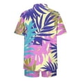 thumbnail image 6 of Wowcloth Womens Hawaiian Print Beach Set, Loose Fit Casual Outfit with Cardigan and Shorts for Vacation and Summer Wear, 6 of 7
