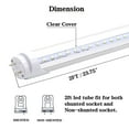 2FT LED Tube Lights Pack of 4, 8W, 6000K Cool White, Easy