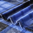 thumbnail image 5 of Flannel Fleece Throw Blanket 50 x 60 Inches, All Season Plaid Blue Blanket for Bed, Couch, Car, 5 of 6