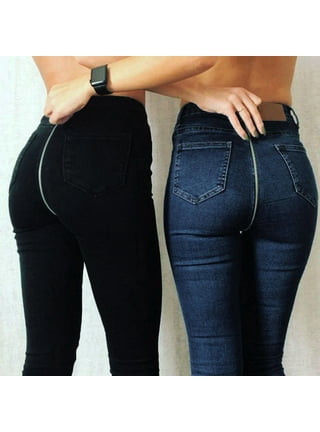 Back Zipper Jeans Women